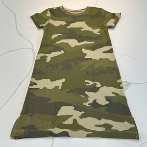 NWT J crew crewcuts girls cotton t-shirt dress green camouflage size 3 💚